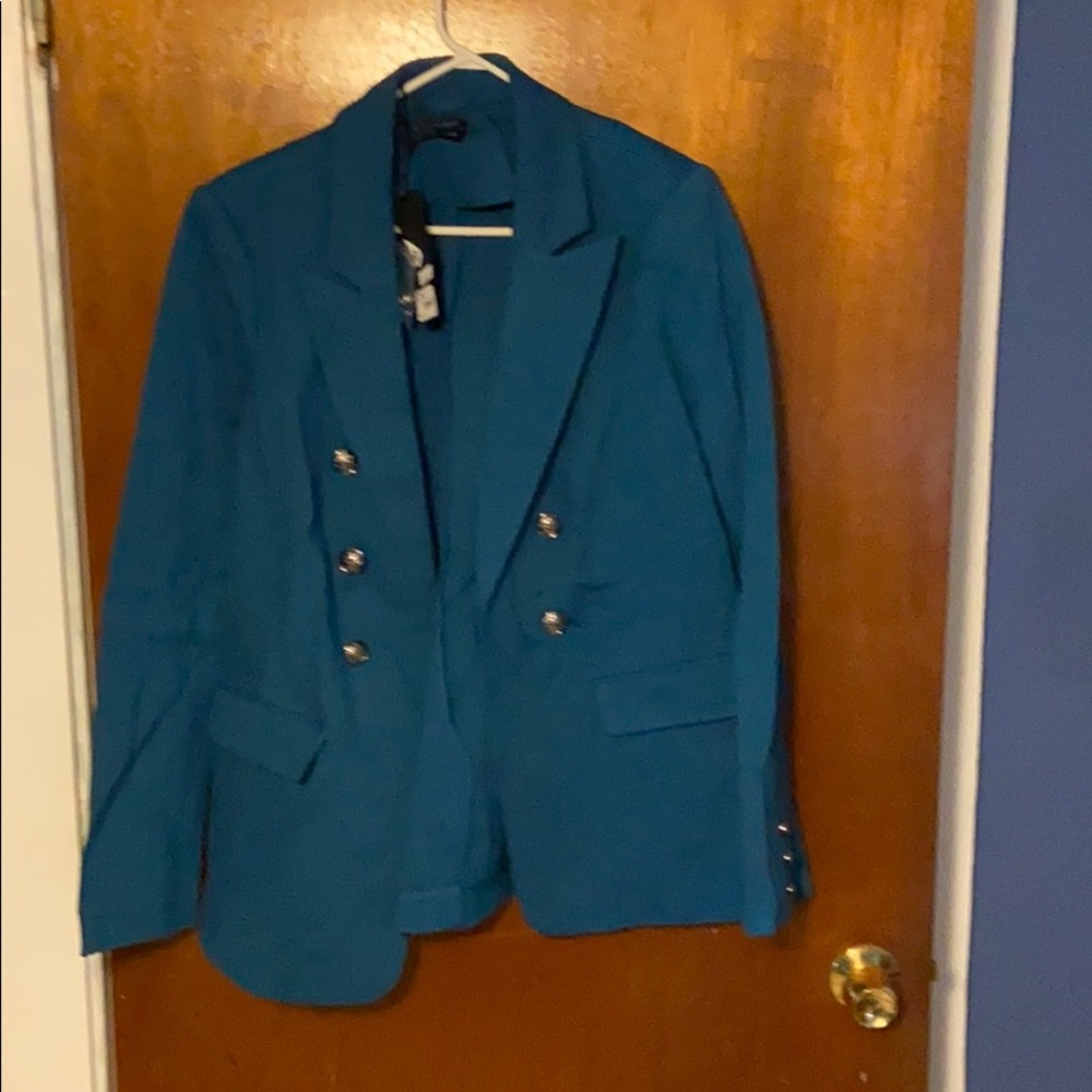 Lane Bryant teal jacket